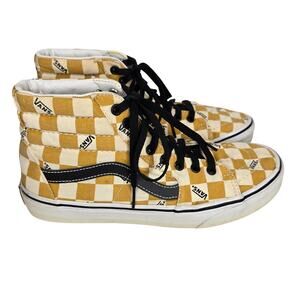 Vans Skaate Shoes Kicks Mustard Yellow And Cream Men's Size  7 Womens 8.5 Unisex